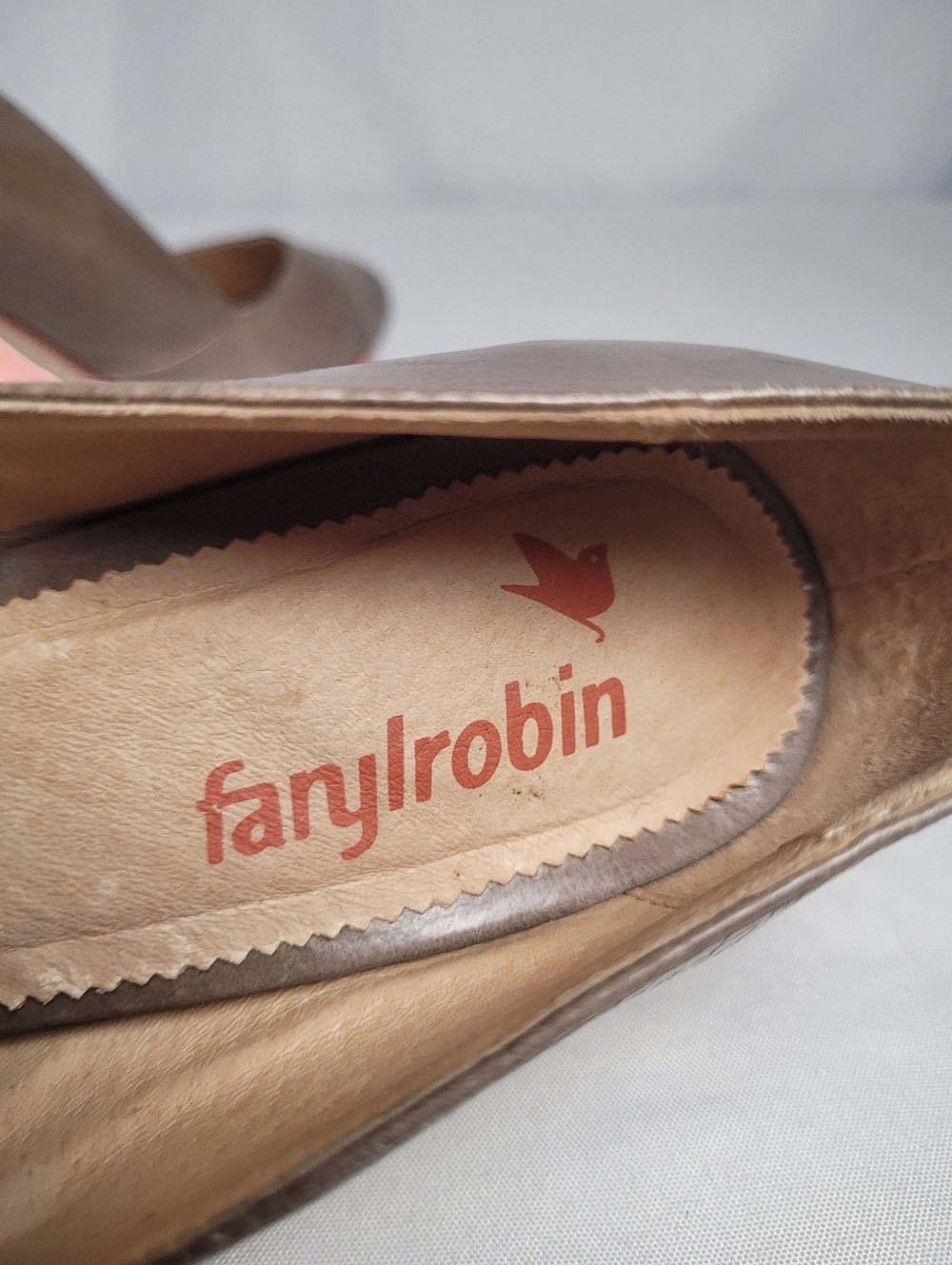 Pin Up Retro Farylrobin Leather Peeptoe Platform Heels Women's Size 8.5 - Picture 8 of 9